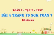 Bài 4 trang 70 SGK Toán 7 Tập 2 Chân trời sáng tạo